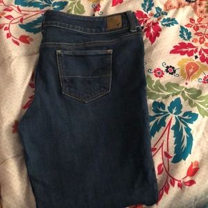 American Eagle Super Skinny Dark Blue Jeans